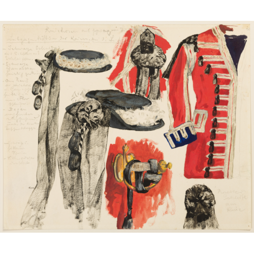 Sheet of Studies of a Ceremonial Uniform and Hat